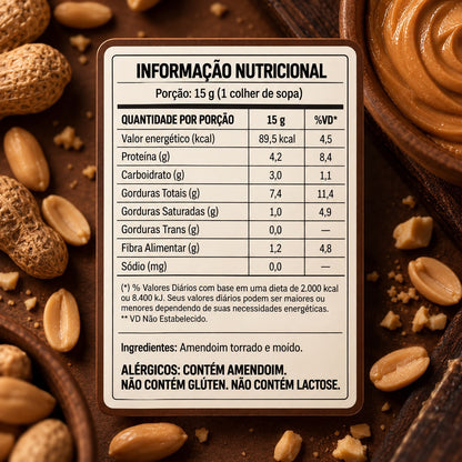 Pasta Integral de Amendoim Crocante 500g
